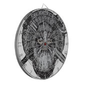 wandelend man germanic nordic runic dartbord (Voorkant Links)