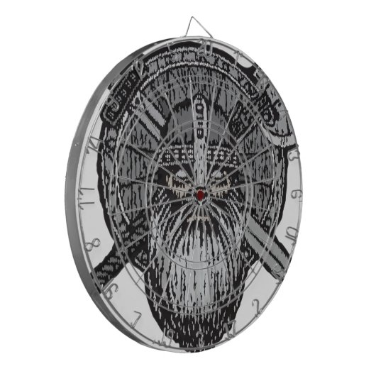 wandelend man germanic nordic runic dartbord (Voorkant Links)