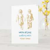 Wandelend met elkaars sympathiekaart kaart (Gele Bloem)