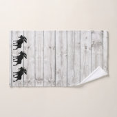 Wandelend Moose Grey Wood Pattern Bath Towel Set Bad Handdoek (Handdoek)