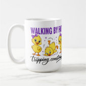 Wandelend op het geloof eenden koffiemok (Links)