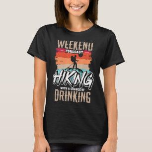 Wandelend weekendprognosewrijvingswrijvers t-shirt