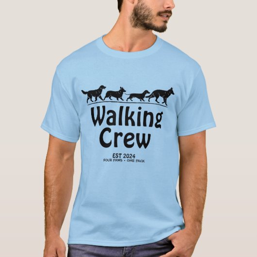 Wandelende Bemanning Opgericht 2024 T-shirt (Voorkant)