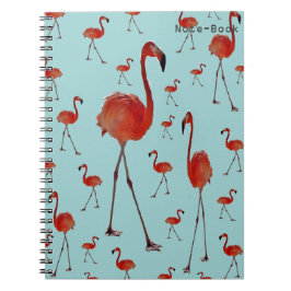 Wandelende flamingo's notitieboek