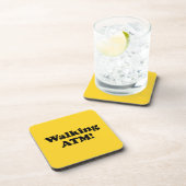 Wandelende geldautomaat. bier onderzetter (Rechterzijde)