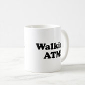 Wandelende geldautomaat. koffiemok (Voorkant rechts)