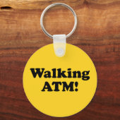 Wandelende geldautomaat. sleutelhanger (Voorkant)