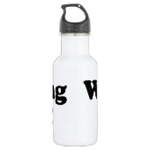 Wandelende geldautomaat. waterfles  (Achterkant)