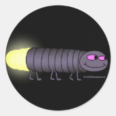 Wandelende Glowworm Sticker (Voorkant)
