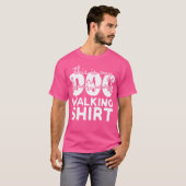 wandelende hond meisje vriend t-shirt (Voorkant volledig)