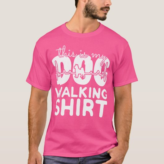 wandelende hond meisje vriend t-shirt (Voorkant)