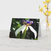 "Wandelende Iris 2." Wenskaart Kaart (Gele Bloem)