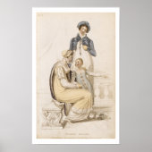 Wandelende jurken, mode bord van Ackermann's Re Poster (Voorkant)