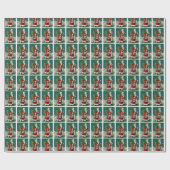 Wandelende Kerstman Cadeaupapier (Vlak)