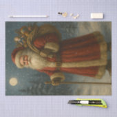 Wandelende Kerstman met Speelgoed Kerstdecoupage Tissuepapier (Craft)