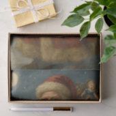 Wandelende Kerstman met Speelgoed Kerstdecoupage Tissuepapier (Geschenk)