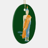 Wandelende kerstversiering in Boeddha (keramiek) Keramisch Ornament (Rechts)