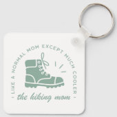 Wandelende moeder wandelaar bergpad citeert esthet sleutelhanger (Achterkant)