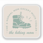 Wandelende moeder wandelaar bergpad citeert esthet sticker (Voorkant)