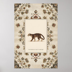 Wandelende Nevelpanter Poster Print Neutral