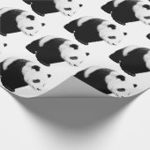 Wandelende Panda Kunstwerk Kerst Inpakpapier (Hoek)
