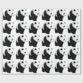 Wandelende Panda Kunstwerk Kerst Inpakpapier (Vlak)