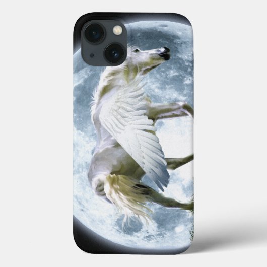 Wandelende Pegasus en Full Moon Fantasy Art Hoesje (Achterkant)