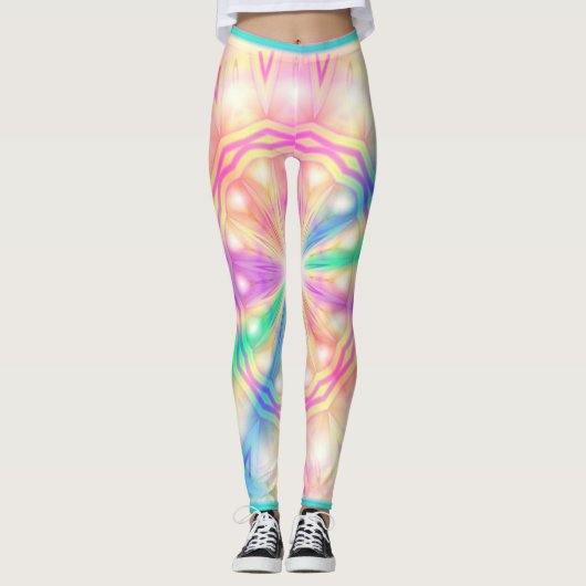 Wandelende regenboog leggings (Voorkant)