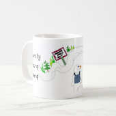Wandelende Sneeuwman Koffiemok (Voorkant links)