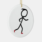 Wandelende Stickman Keramisch Ornament (Rechts)