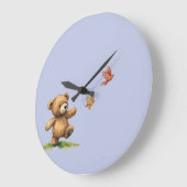 WANDELENDE TEDDYBEER GROTE KLOK (Hoek)