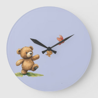 WANDELENDE TEDDYBEER GROTE KLOK