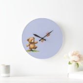WANDELENDE TEDDYBEER GROTE KLOK (Huis)