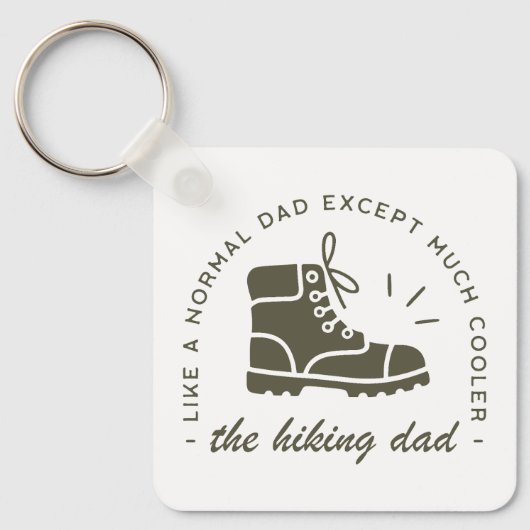 Wandelende vader grappige hiker vader sleutelhanger (Voorkant)