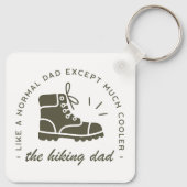 Wandelende vader grappige hiker vader sleutelhanger (Achterkant)