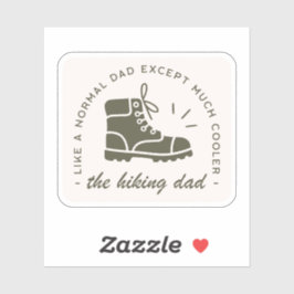 Wandelende vader grappige hiker vader vintage groe sticker