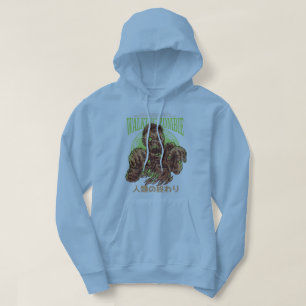 Wandelende Zombie Horror Vintage Kunst Hoodie