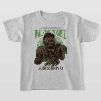 Wandelende Zombie Horror Vintage Kunst T-shirt