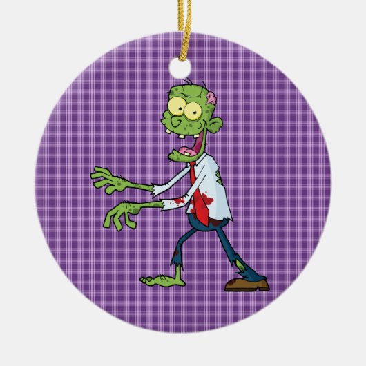 wandelende zombie keramisch ornament (Voorkant)