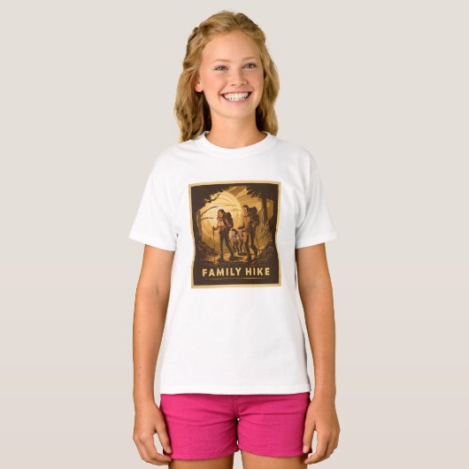 Wandelfamilie T-shirt (Voorkant volledig)