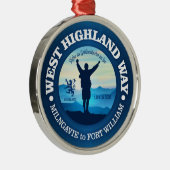 Wandelgang (West Highland Way) Metalen Ornament (Rechts)