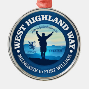 Wandelgang (West Highland Way) Metalen Ornament