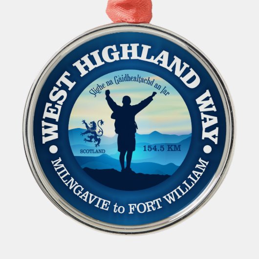 Wandelgang (West Highland Way) Metalen Ornament (Voorkant)