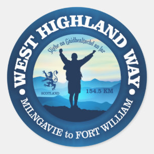 Wandelgang (West Highland Way) Ronde Sticker