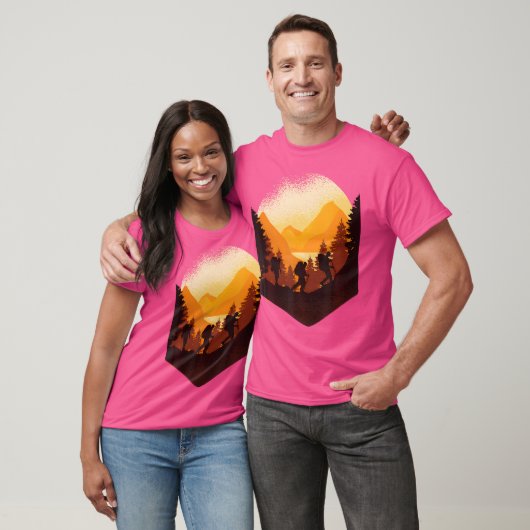 Wandelgroep in berglandschap Cool Hiker Grap T-shirt (Unisex)