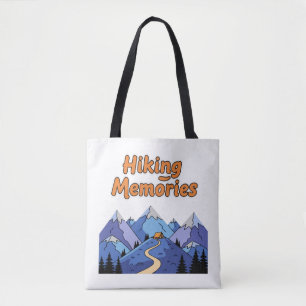 "Wandelherinneringen" Fantasievol bergkamperen Tote Bag