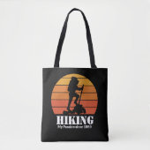 Wandelhobby Retro Sunset Personaliseren Tote Bag (Voorkant)