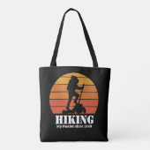 Wandelhobby Retro Sunset Personaliseren Tote Bag (Achterkant)