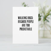 Wandelhonden: omdat mensen te voorspelbaar zijn bedankkaart (Staand voorkant)
