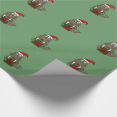 Wandelhout in Santa Hat kerstpapier Cadeaupapier (Hoek)